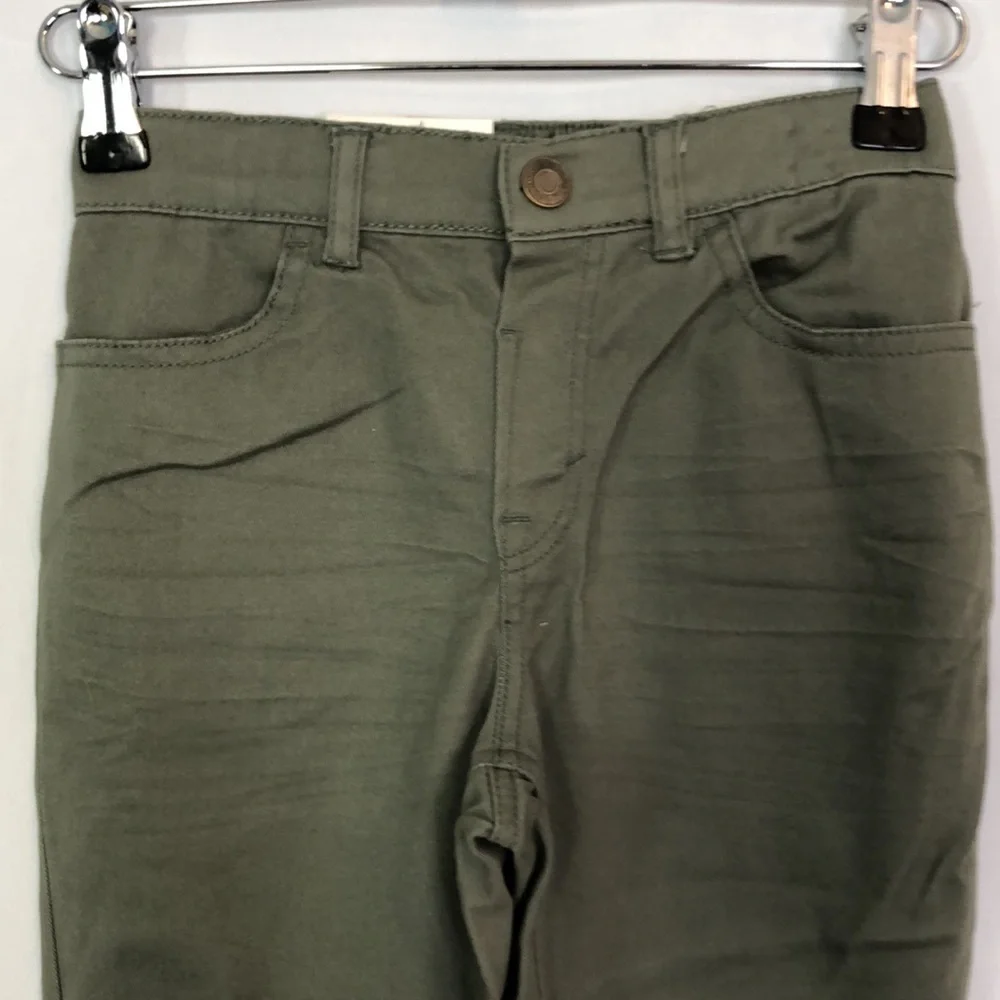 H&M Boys Plaid Shirt Long Sleeve Button / Olive Green Pullover Pants Size 7